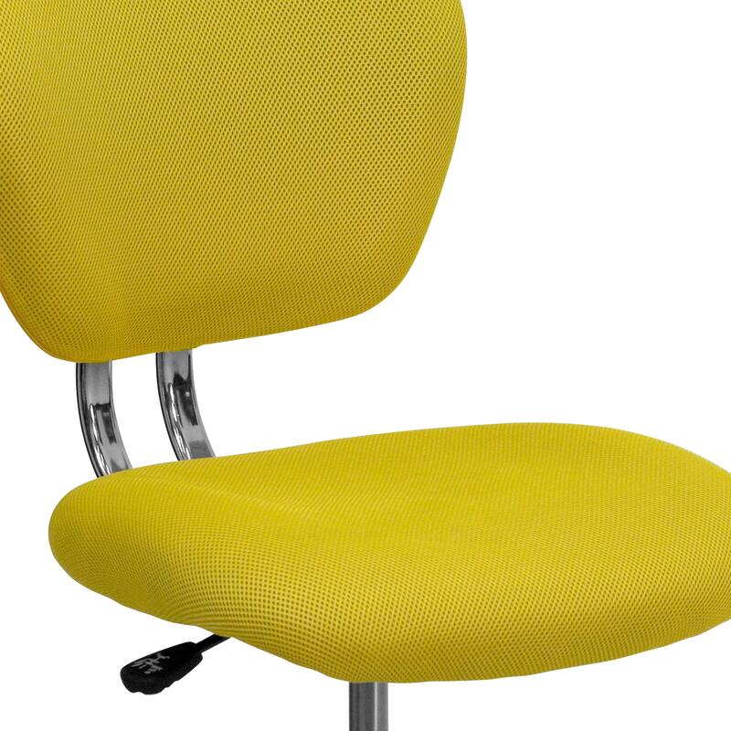 Mid-back Mesh Padded Swivel Task Office Chair with Chrome Base