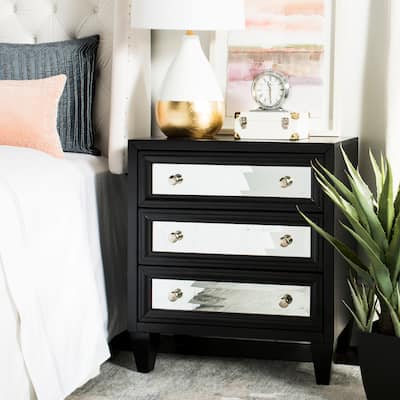 SAFAVIEH Marlon 3-Drawer Black Storage Chest