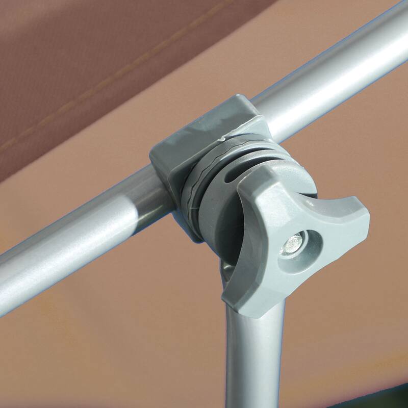 Outsunny Outdoor Lounge Chair, Adjustable Folding Chaise Lounge, Tanning Chair with Sun Shade for Beach