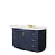 Option Dark Blue, Gold Trim, White Quartz Top