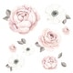 preview thumbnail 9 of 8, Lambs & Ivy Floral Garden Watercolor/Pink Linen 5-Piece Baby Crib Bedding Set