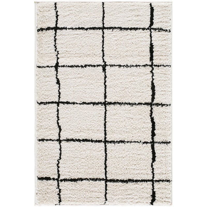 Elle Decor x Livabliss Rivoli Modern Area Rug - Cream/Black - 2' x 2'11"