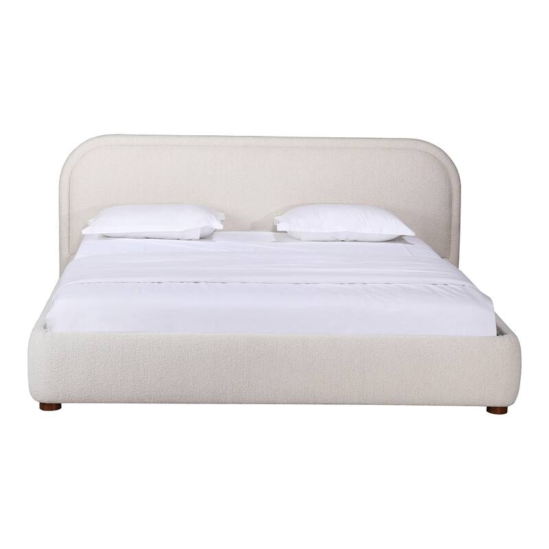 Modern Upholstered Bed - King, Twin, Size Platform Bed with Wooden Legs - Visions