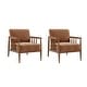 preview thumbnail 4 of 19, HULALA HOME Avidite Farmhouse Solid Wood Arm Chair with Full Assembly Set of 2