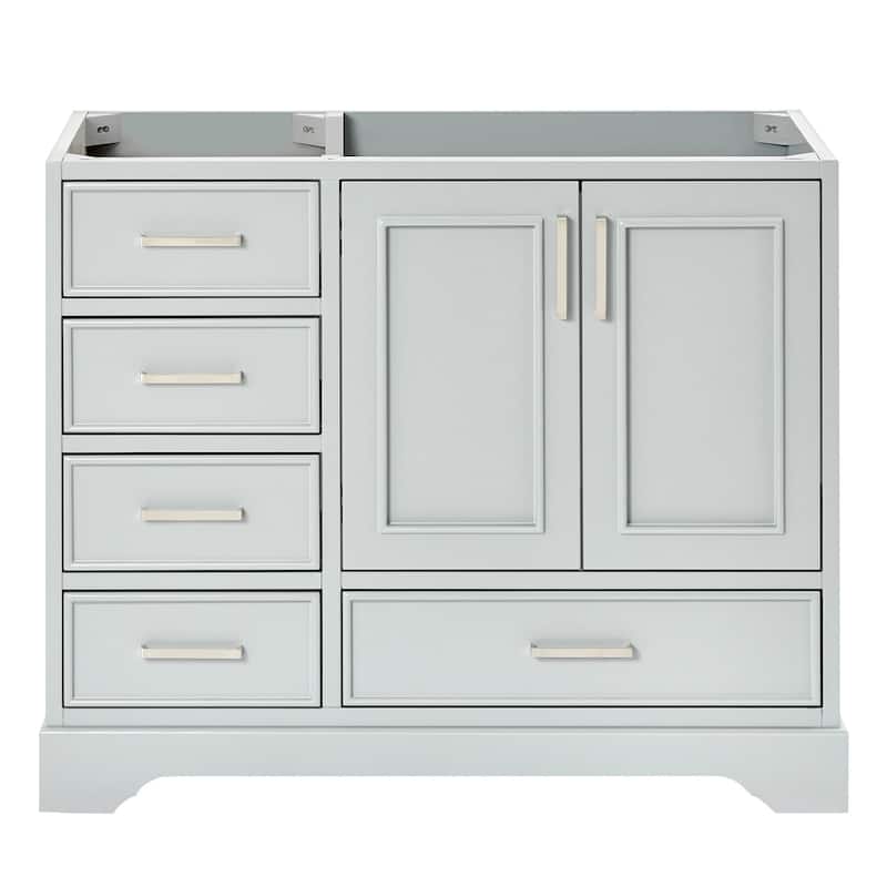 Ariel M042S-R-BC Stafford 43" Single Free Standing Vanity Cabinet Only - Grey - Ash Finish