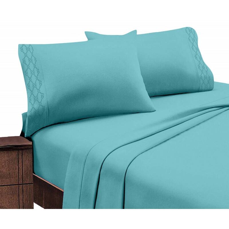 Home Sweet Home Dream Embossed Pleated Bed Sheet Set