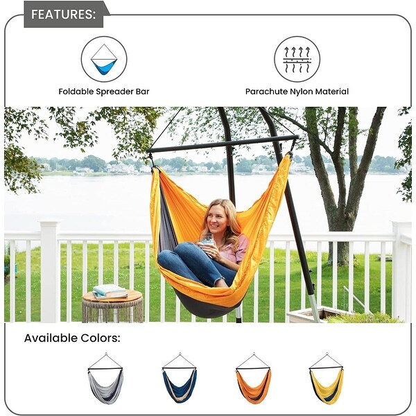 Ceara Patio Hammock Swing Chair With Carrying Pouch Portable
