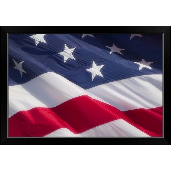 "The American Flag" Black Framed Print