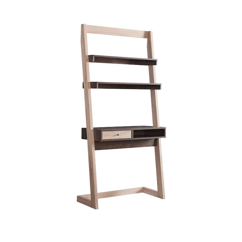 Tali Contemporary 2-Shelf Wall Leaning Desk with Drawer by Furniture of America