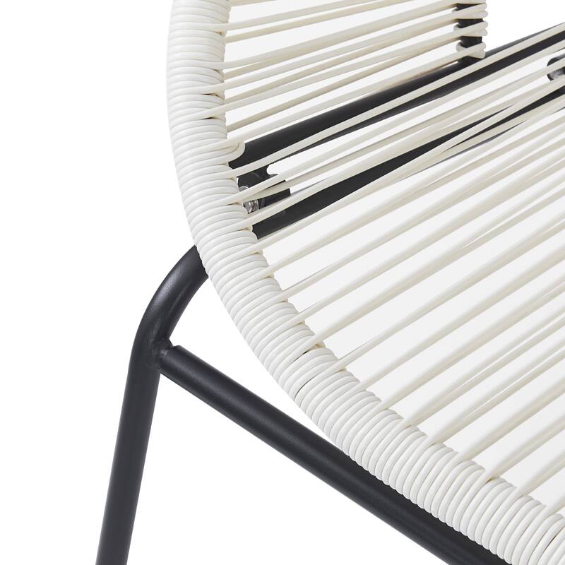 Roomfitters Condessa Outdoor Wicker Loveseat with Hammock Weave, Modern