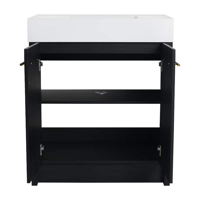 Bathroom Vanity With Sink In 24/30/36 Inch, Freestanding Bathroom Vanity With Soft Close Door and Adjustable Shelf