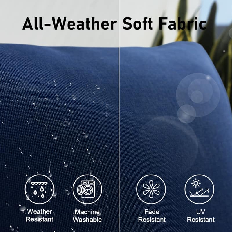 Outdoor Sectional Conversation Set PE Wicker with Double Chaise Lounge, 60,000 BTU Fire Pit Table