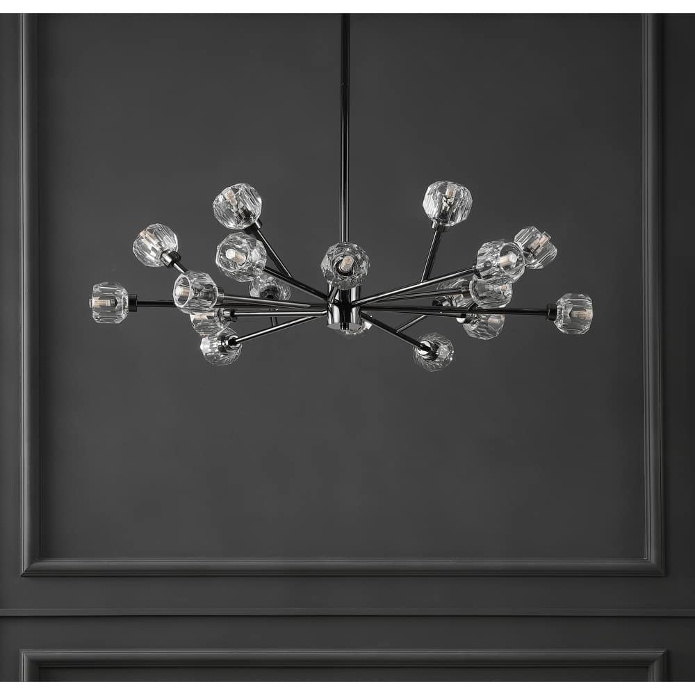 SAFAVIEH Couture Ermina Crystal Sputnik Chandelier. - 35 In W x 21 In D x 21 / 51 In H