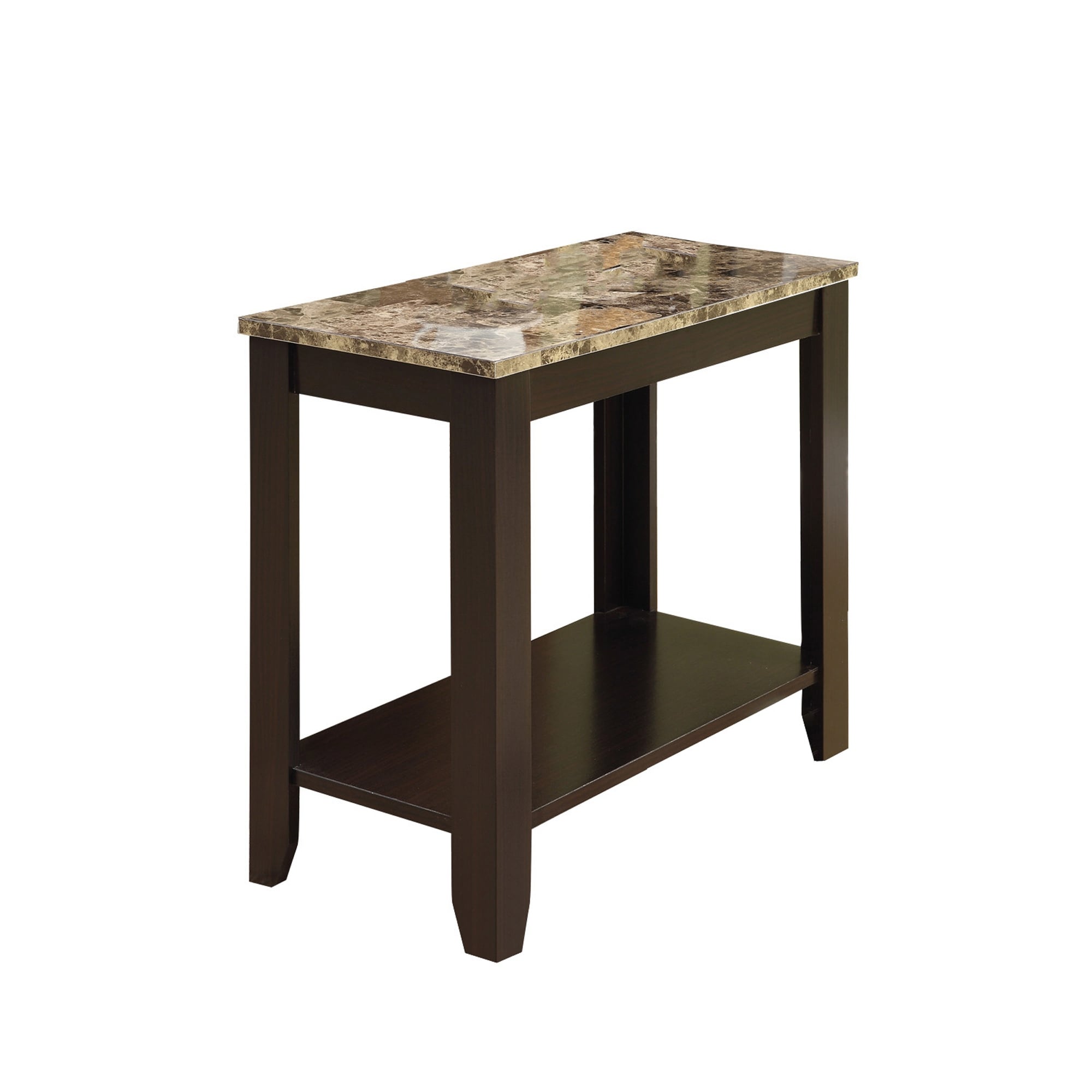 Cappuccino Monarch Specialties Contemporary Accent Rectangular Side End Table