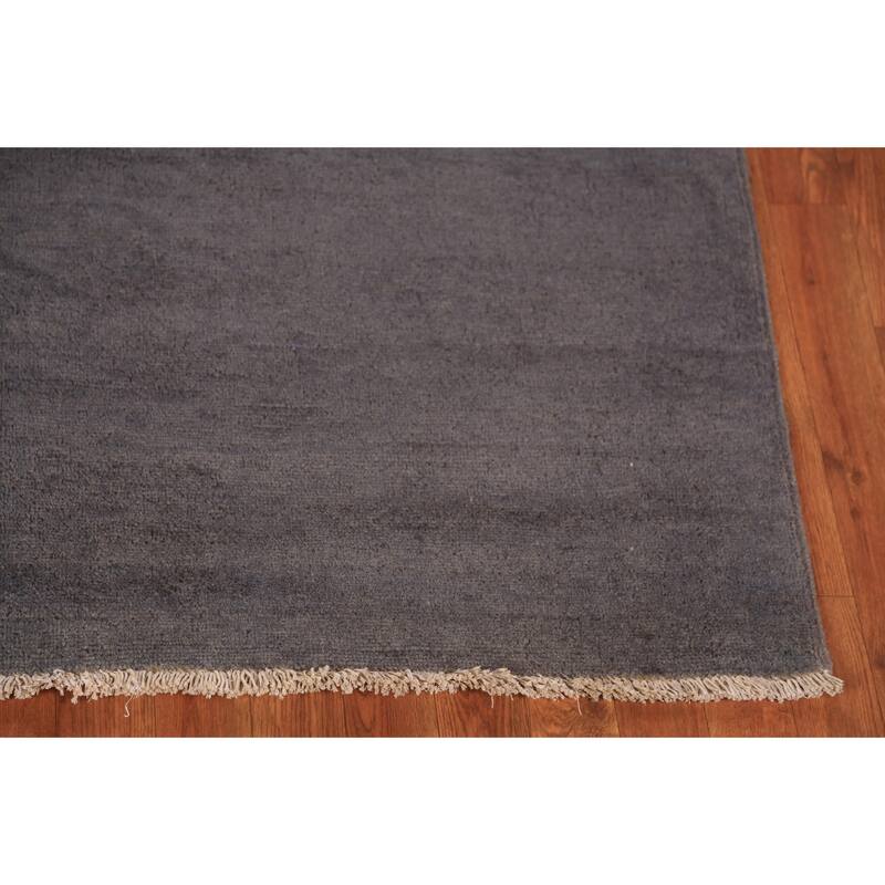 Gray Blue Modern Gabbeh Oriental Rug Handmade Wool Carpet - 5'1" x 6'6"