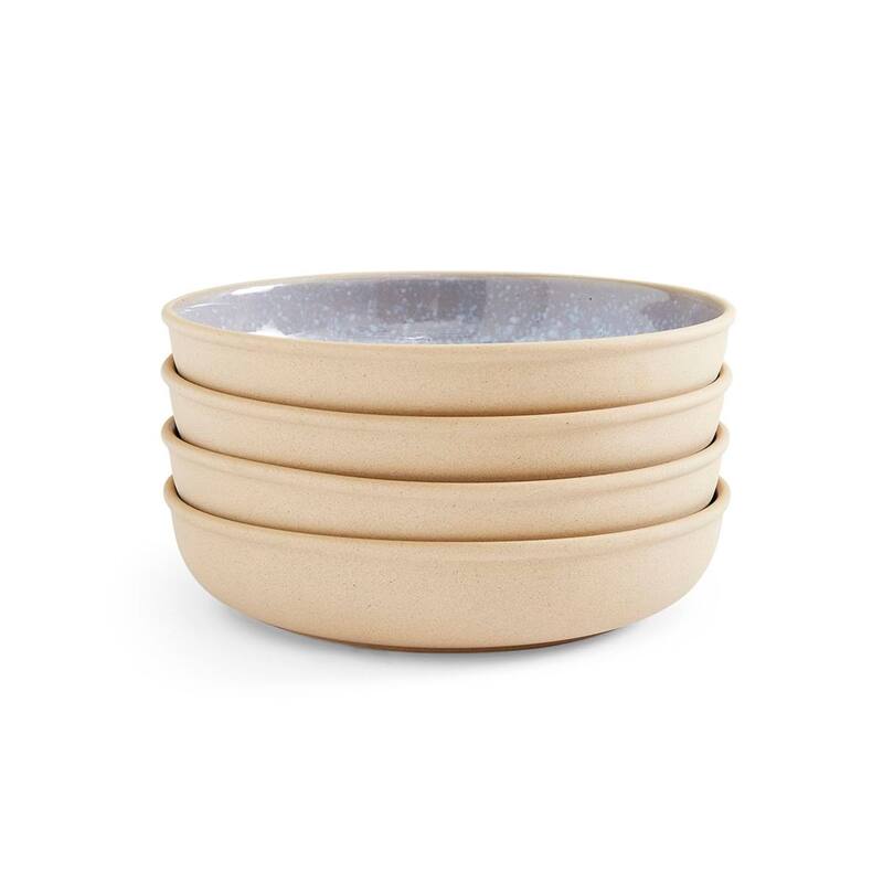 Portmeirion Minerals Set of 4 Low Bowls - 8.7 inch - Aquamarine