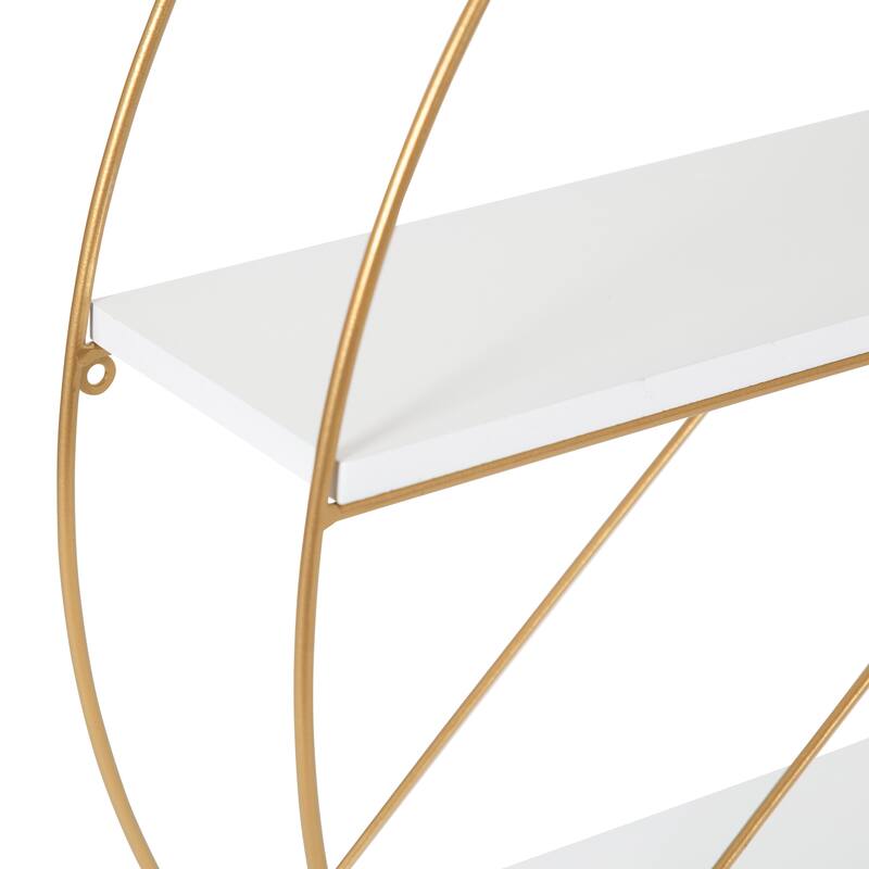 Kate and Laurel Delmar Mid-century Modern Wall Shelf