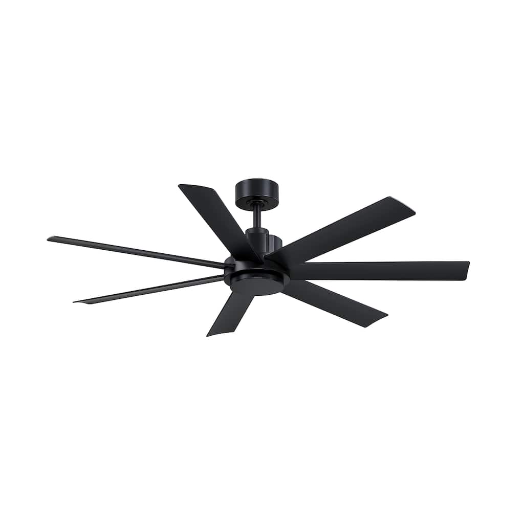 Pendry 56 inch Indoor/Outdoor Ceiling Fan - Black with Brushed Nickel Accent