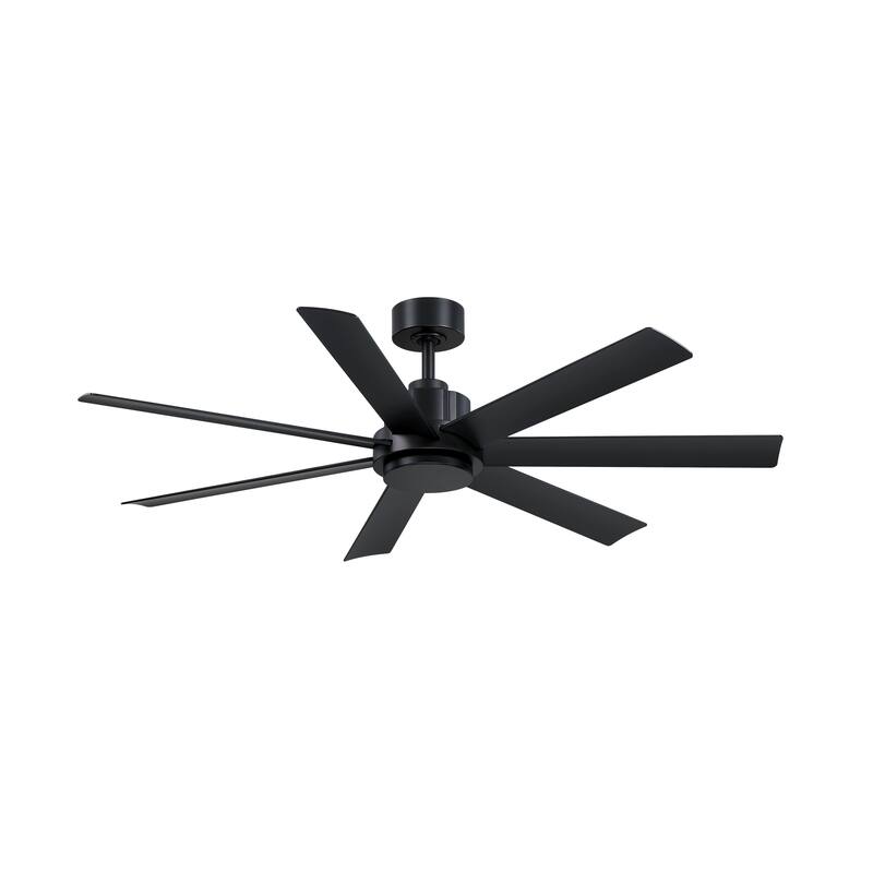 Pendry 56 inch Indoor/Outdoor Ceiling Fan - Black with Brushed Nickel Accent - Remote
