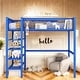 preview thumbnail 37 of 45, Creative Structure Full Size Metal Loft Bed, 4-Tier Open Shelves