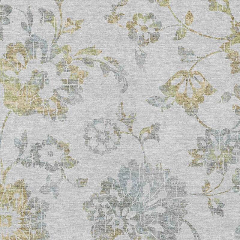HomeRoots Floral Transitional Rectangle Outdoor Rug