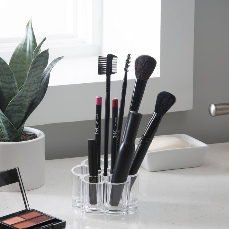 Simplify 6 Pencil and 6 Lipstick Holder - Clear - 12 Compartment