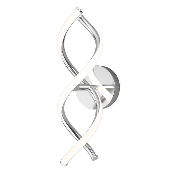slide 2 of 8, Artika DNA LED Integrted Wall Sconce Light Fixture, Chrome