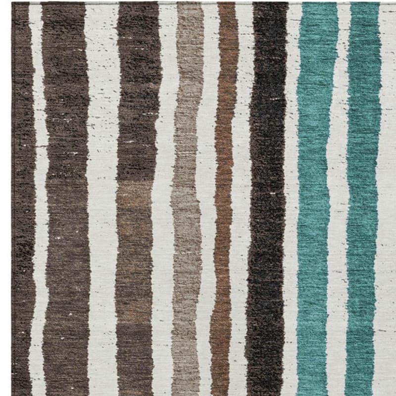 HomeRoots Striped Transitional Rectangle Outdoor Rug