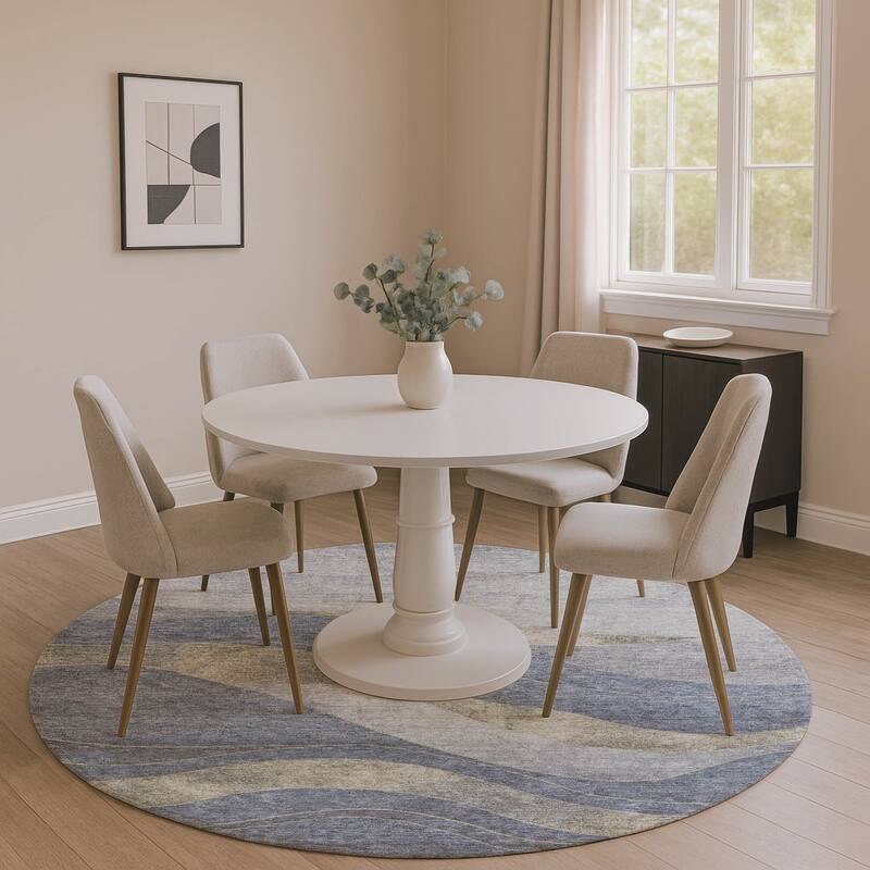 Premium Washable Super Soft Mayfield Rug - Denim - 8' x 8'