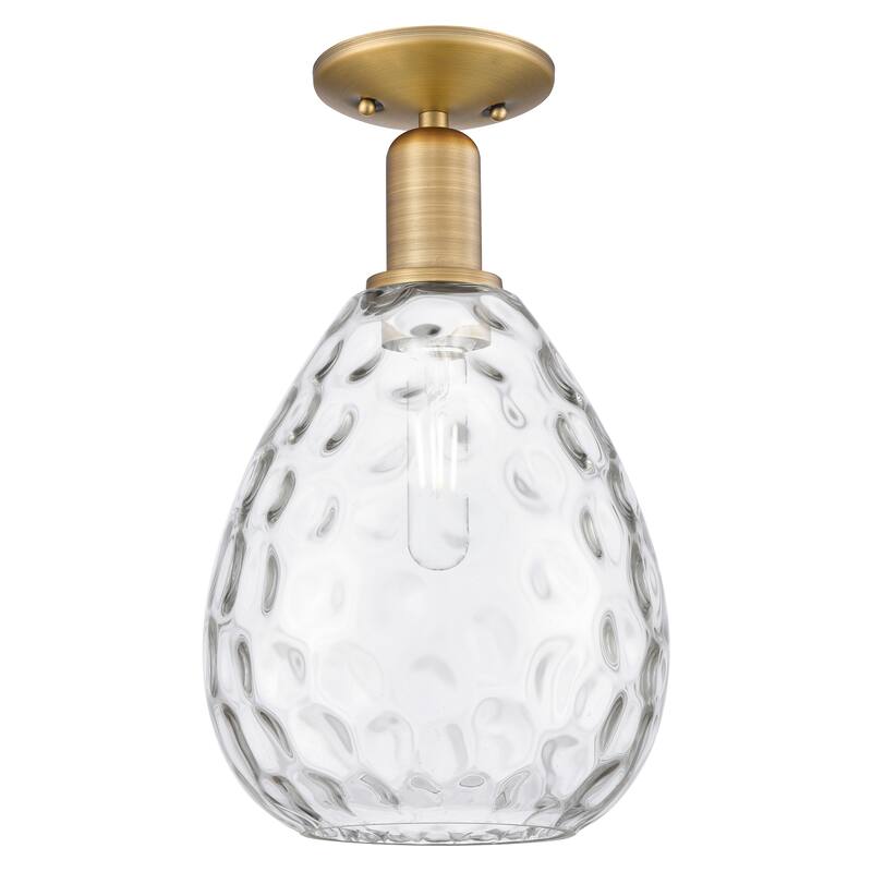 Innovations Lighting Endless Possibilities Arcadia - Waverly - 1 Light 8" Semi-Flush Mount - Brushed Brass