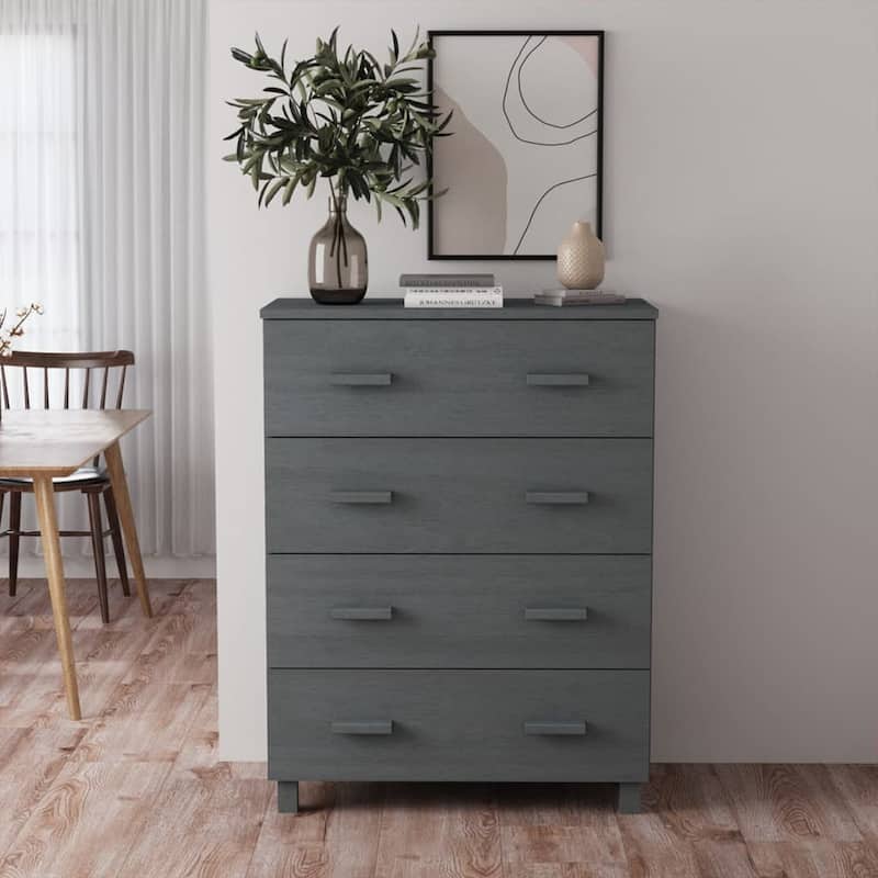 vidaXL Sideboard Buffet Console Cabinet for Kitchen HAMAR Solid Wood Pine - 31.1"x15.7"x40.7"