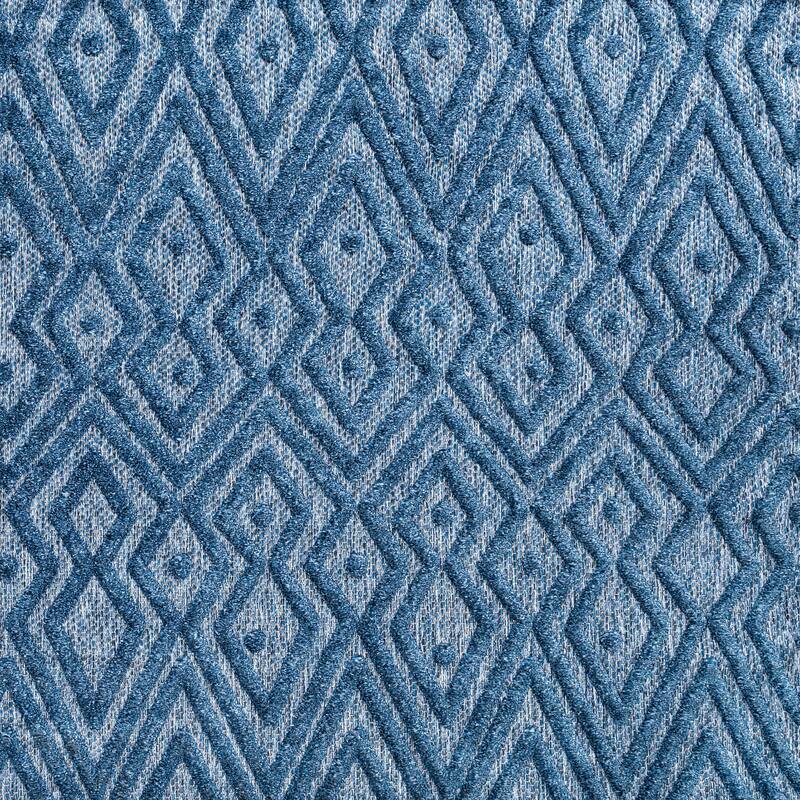 JONATHAN Y Salines Moroccan Diamond Indoor/Outdoor Area Rug - 5' Square - Navy