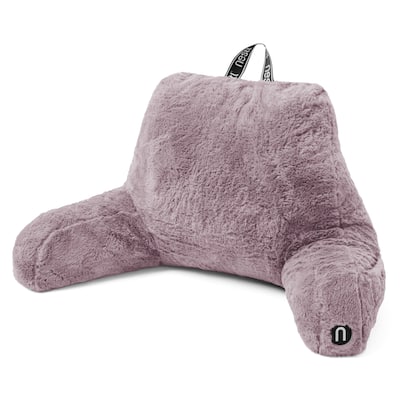 Emperyan Fur Reading Pillows for Sitting in Bed Adult & Kids, Sit Up Back Support Pillow for Bed Rest