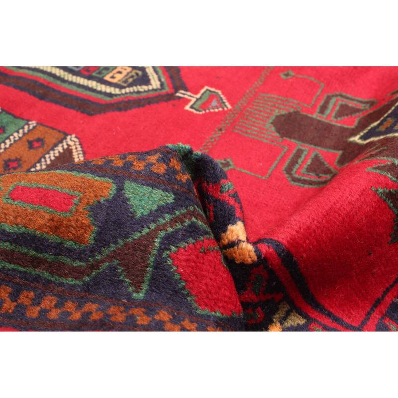 ECARPETGALLERY Hand-knotted Teimani Red Wool Rug - 3'5 x 6'5