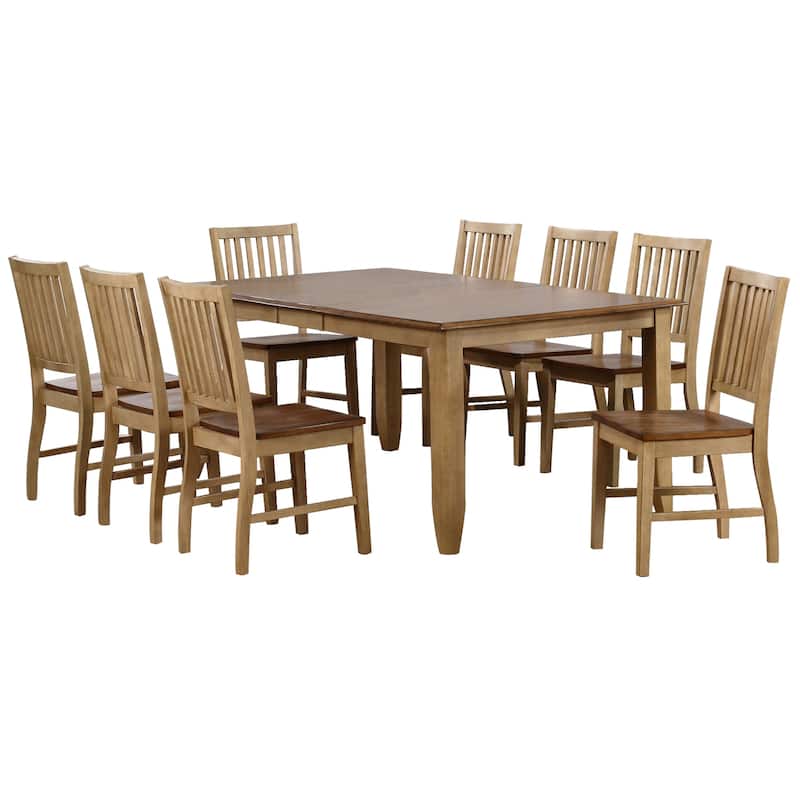 Extendable Dining Table Set for 8 - 72" Rectangular Table with Chairs