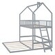 preview thumbnail 24 of 40, Twin Over Twin-Twin House Bunk Bed with Ladder L-Shaped Bunk Bed