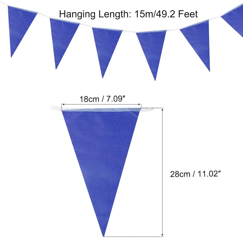 2 Pcs 50 Feet Pennant Banner Flags String Triangle Hanging for Party