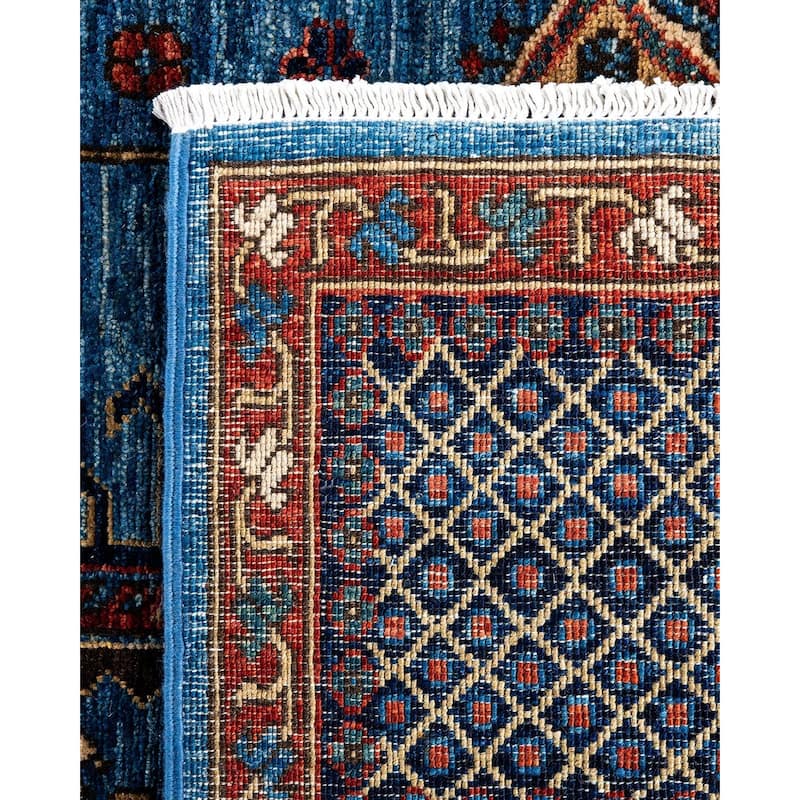 Serapi One-of-a-Kind Hand-Knotted Area Rug - Light Blue, 7' 11" x 9' 10" - 7' 11" x 9' 10"