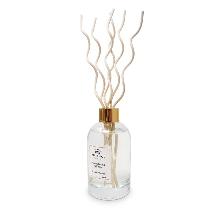 White Flower Scent Clear Reed Diffuser - Clear