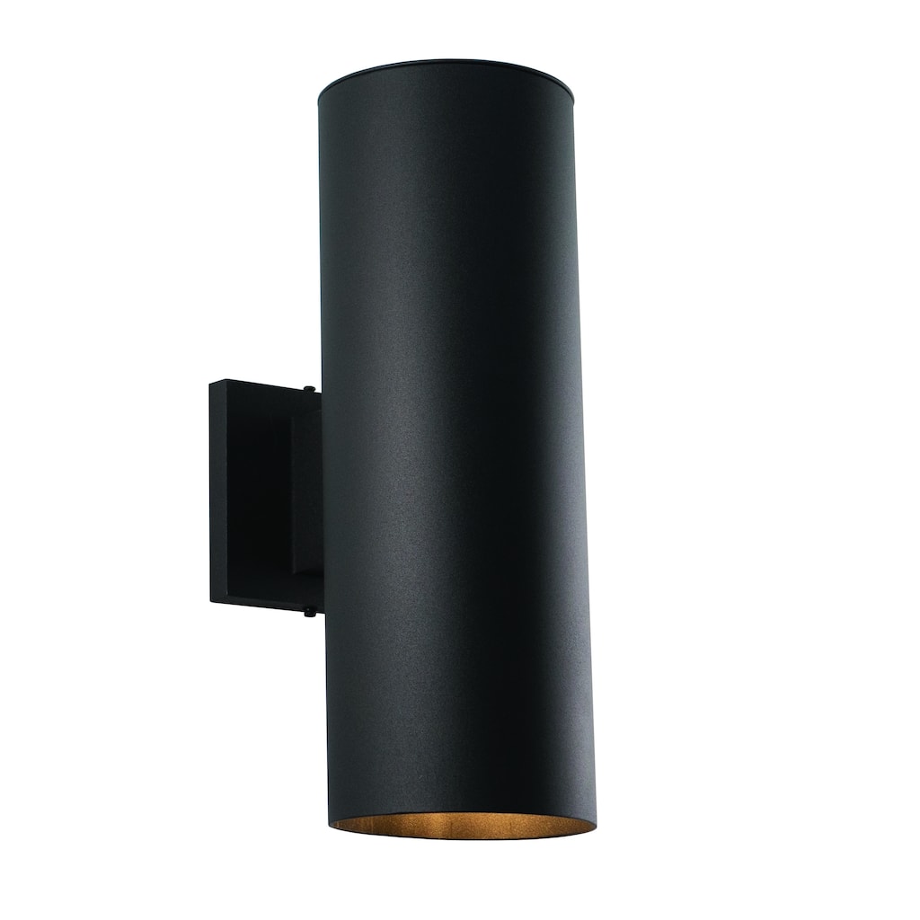 VAXCEL Chiasso 2-Light Outdoor Wall Sconce Rust-Resistant Aluminum Metal Shade, Up-Down Wall Wash, LED Compatible