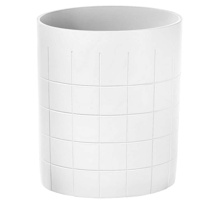 Creative Scents Polar White Space Friendly Bathroom Trash Can