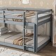 preview thumbnail 5 of 5, Twin over Twin Wooden Loft Bed with Ladder,with Bed Platform of Strengthened Slats - Gray