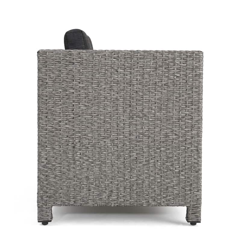 Puerta Outdoor 8-piece Wicker Sofa Chat Set with Cushions by Christopher Knight Home