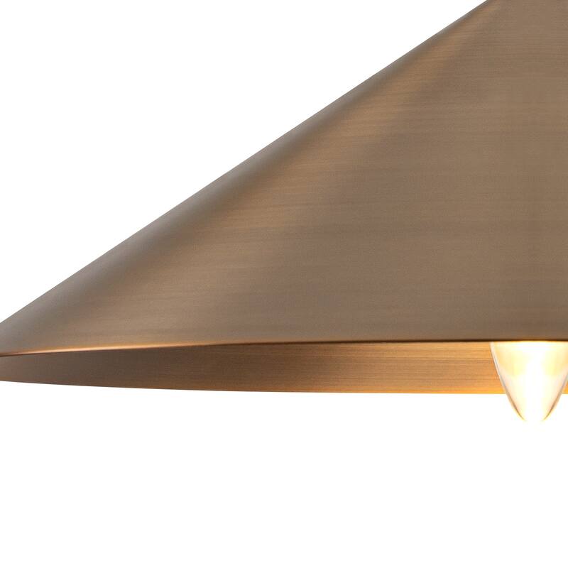 14.8-in 1 Light Anti Bronze Cone Metal Pendant Light Hanging Lighting - 14.76 inch