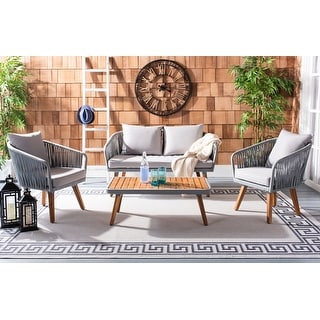 Shop Safavieh Outdoor Living Montclair Brown Acacia Wood 4 ... Shop Safavieh Outdoor Living Montclair Brown Acacia Wood 4 ... on Safavieh Outdoor Living Montez 4 Piece Set id=34784