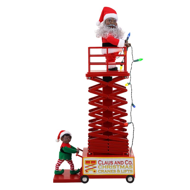 50" Animated & Musical Santa's Lift - Black