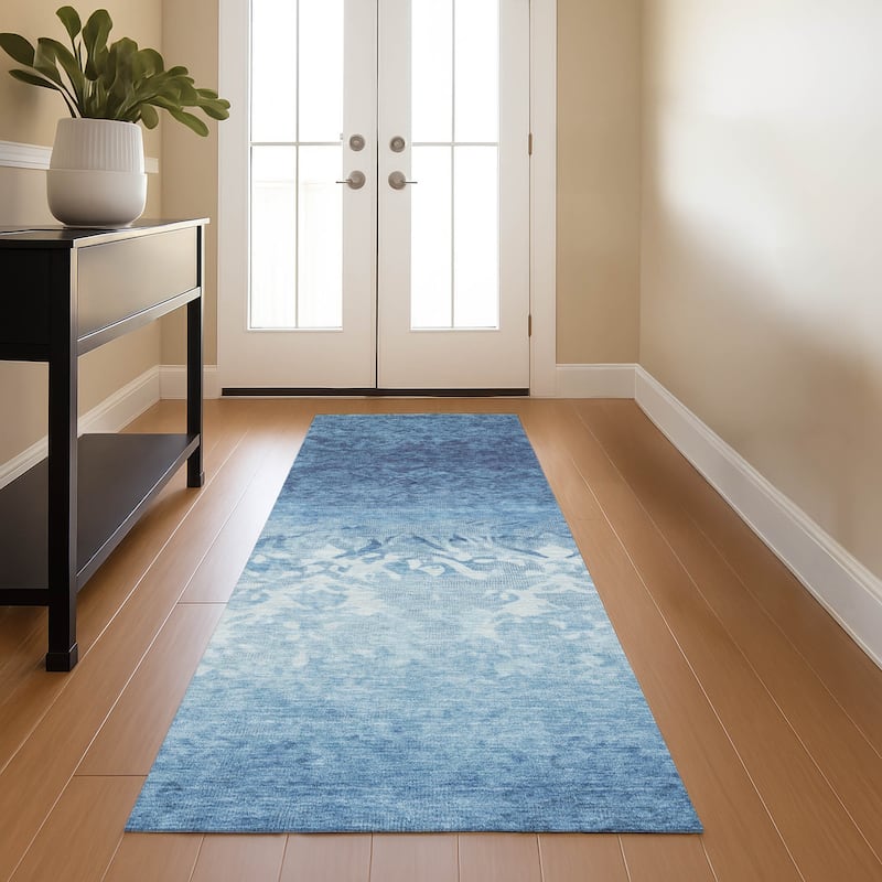 Premium Washable Super Soft Modern Ombre Mayfield Rug - Denim - 2'3" x 7'6"