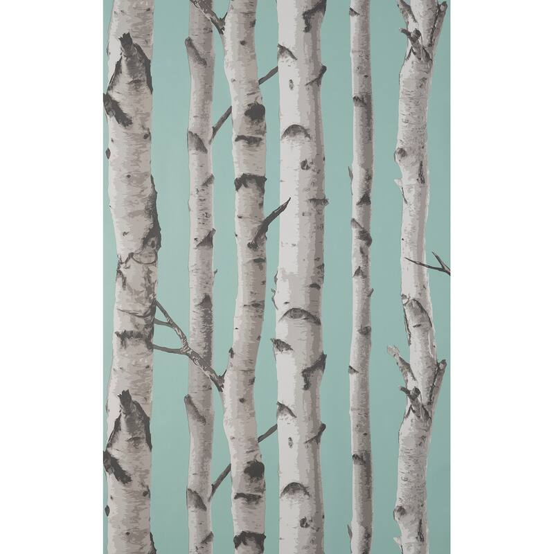 Fine Decor Chester Aqua Birch Trees Wallpaper