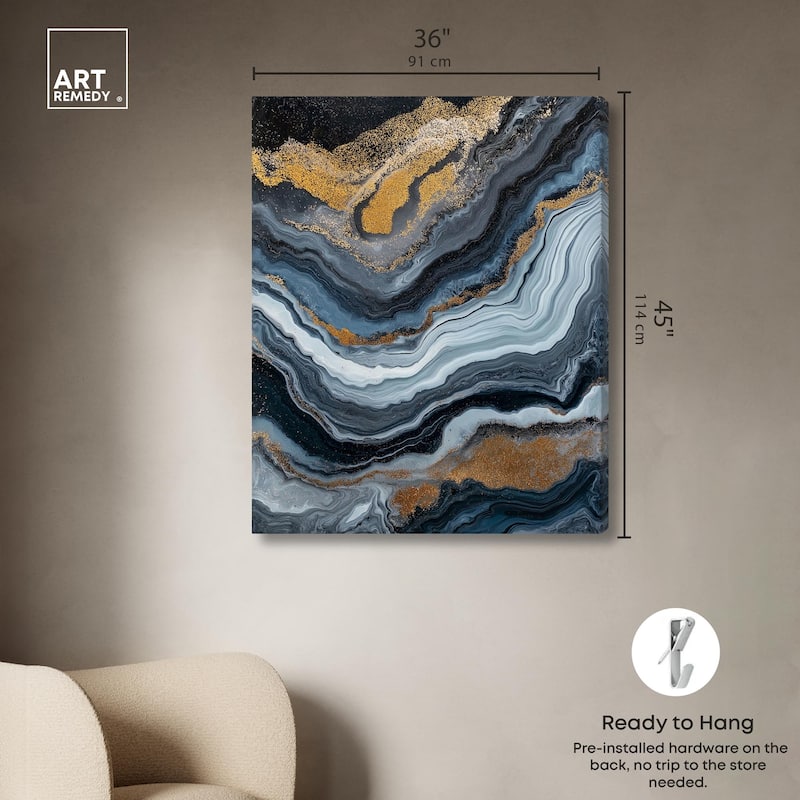 Acrylic Flow II Canvas by Art Remedy, Gallery Wrapped