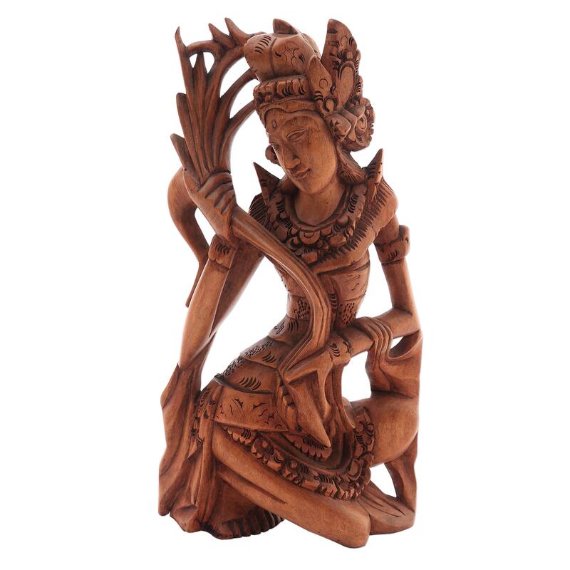 Novica Handmade Dancing Sri Wood Sculpture